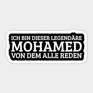 Mohamed Funny Saying Birthday First Name Sticker